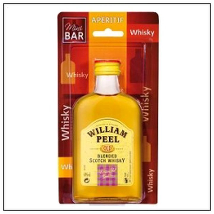 CAT-04578 FLASK BLIST.SCOTCH WHISKY WILLIAM PEEL 40° 20CL - Image 1