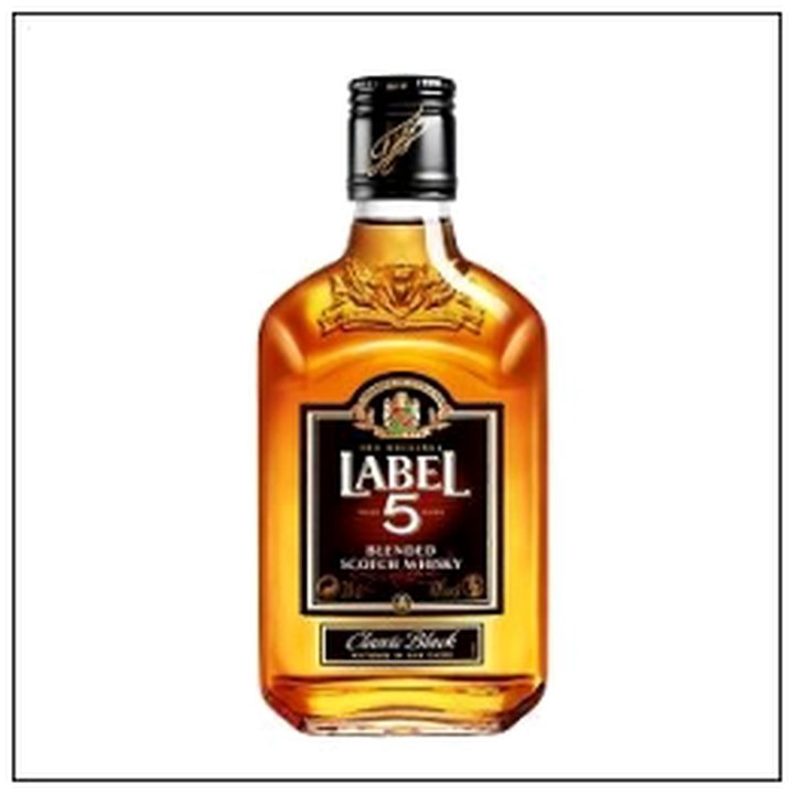 CAT-04583 FLASK 20CL BLISTER WHISKY LABEL 5 40° - Image 1