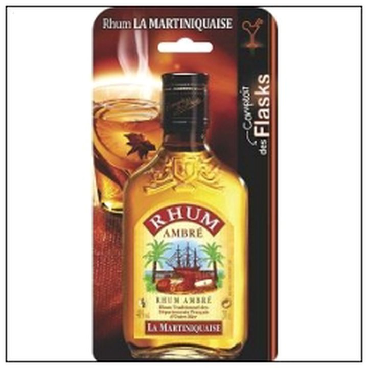 CAT-04682 FLASK 20CL BLISTER RHUM AMBRE 40° MARTINIQUAISE - Image 1