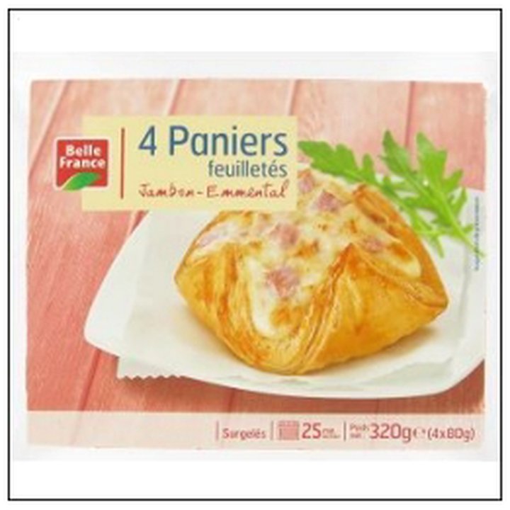 CAT-04724 L.4 PANIERS AU JAMBON ET FROMAGE 80G BELLE FRANCE - Image 1
