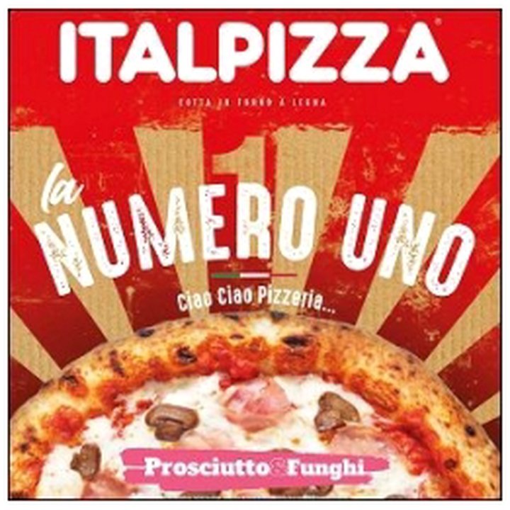 CAT-04725 PIZZA PROSCIUTTO CHAMPIGN ON N°1 ITALPIZZA 440G - Image 1