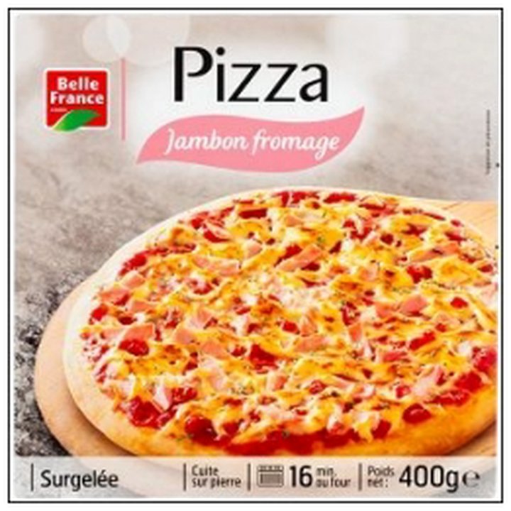 CAT-04728 PIZZA JAMBON FROMAGE 350G BELLE FRANCE - Image 1