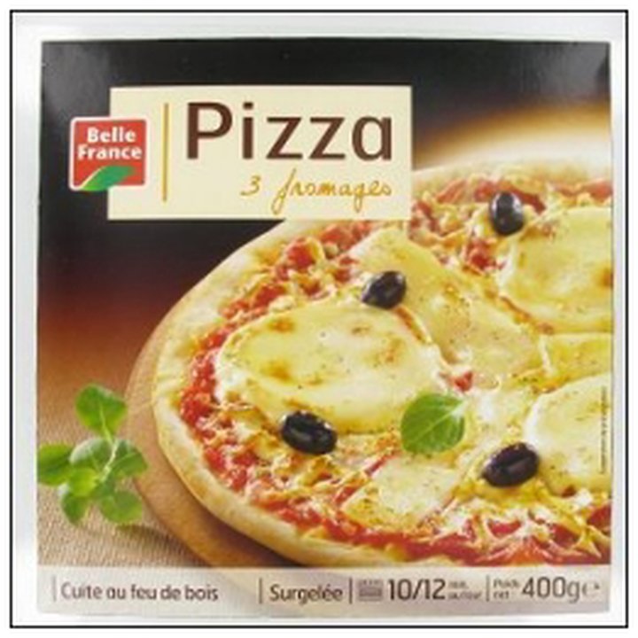 CAT-04736 PIZZA AUX 3 FROMAGES 400G FEU DE BOIS BELLE FRANCE - Image 1