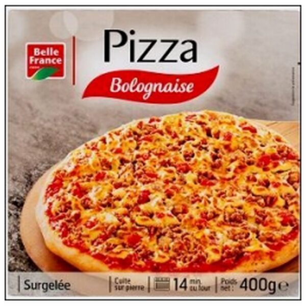 PIZZA BOLOGNAISE CUITE S/ PIERRE 330 BELLE FRANCE