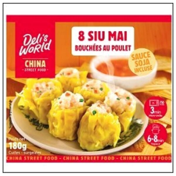 8 BOUCHEES POULET SIU MAI 180G DELIS WORLD