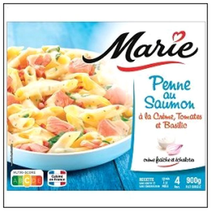CAT-04834 PENNE SAUMON CREME TOMATE BASILIC 900G MARIE - Image 1