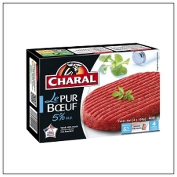 ET.4 STEAKS HACHES 5% M.G 100G SURGELE CHARAL