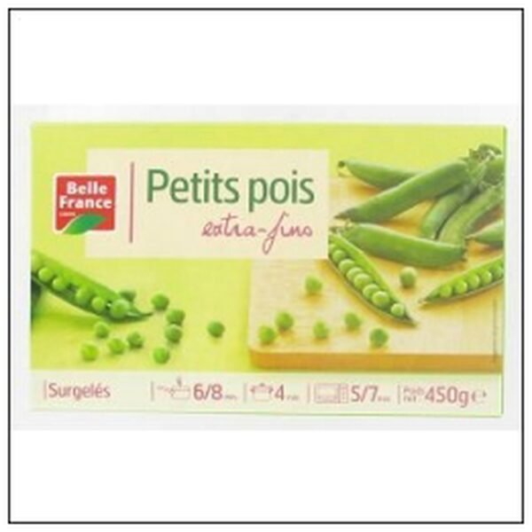 PETITS POIS EXTRA FINS 450G SURGELES BELLE FRANC
