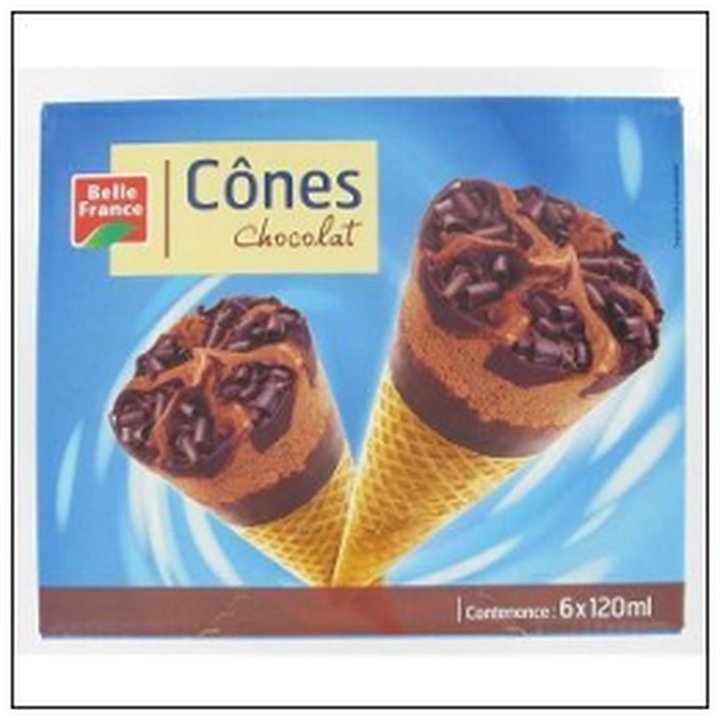 CAT-04992 BTE 6 CONES CHOCOLAT BELLE FRANCE - Image 1