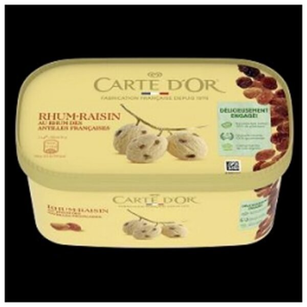 BAC GLACE RHUM RAISINS CARTE D'OR