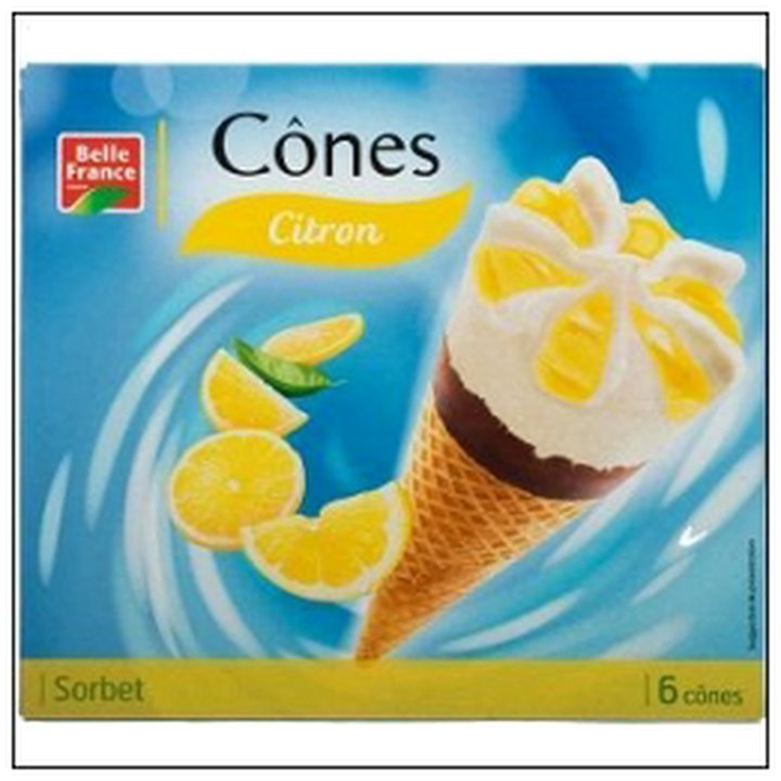 CAT-05007 BTE 6 CONES CITRON 120ML BELLE FRANCE - Image 1