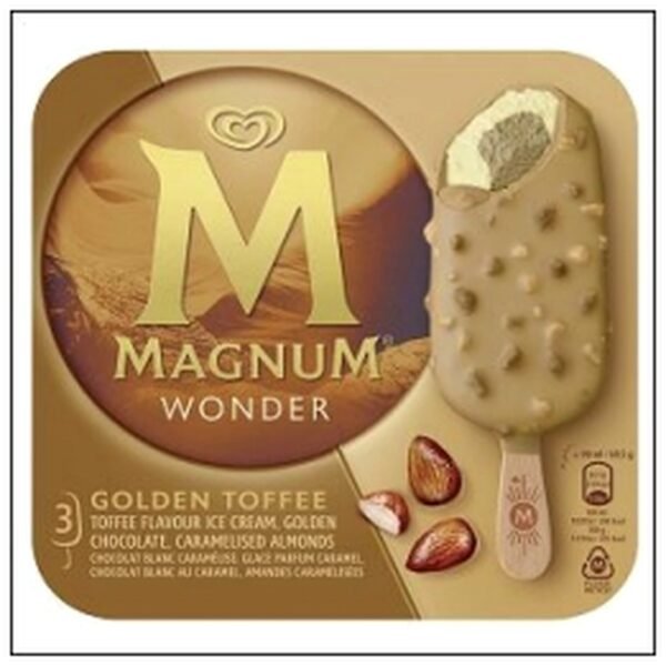 MAGNUM WONDER PANNA CARAM EL CHOCOLAT BLANC X3 228G