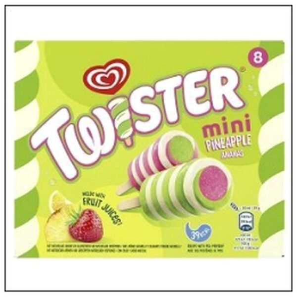 8 MINI TWISTER PINEAPPLE FRAIS/ANAN/CITRON 400G