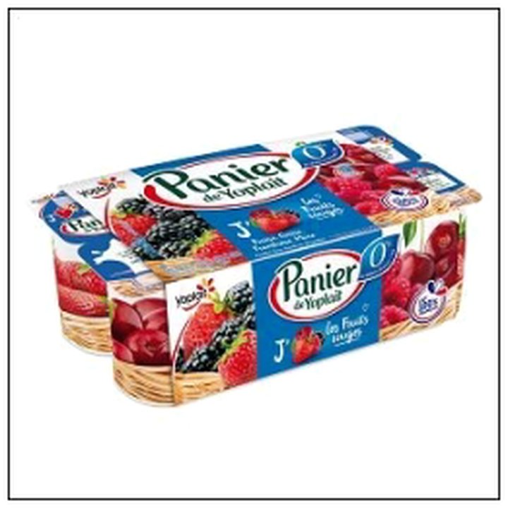 CAT-05105 PANIER 0% FRUITS ROUGES 8X125G YOPLAIT - Image 1