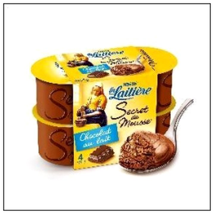 CAT-05125 SECRET MOUSSE CHOCOLAT LAIT 4X 59G LA LAITIERE - Image 1