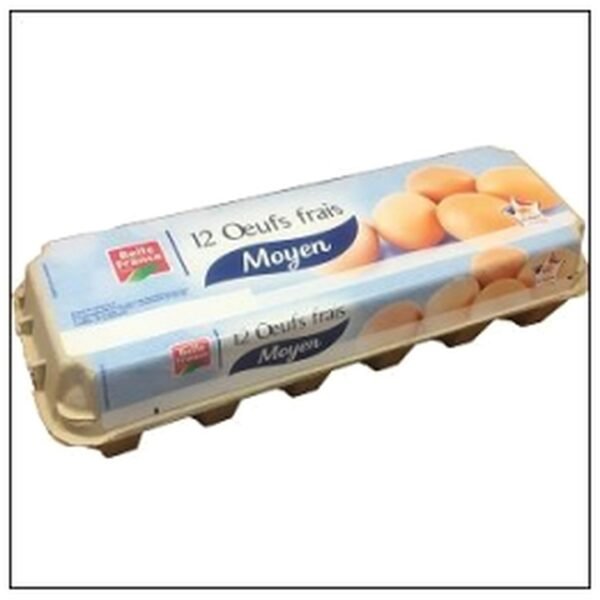 BTE 12 OEUFS FRAIS MOYENS SOL BELLE FRANCE