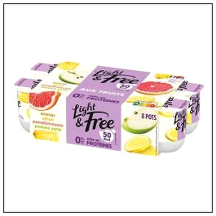 CAT-05172 LIGHT&FREE FRUITS JAUNE.8 X125G DANONE - Image 1