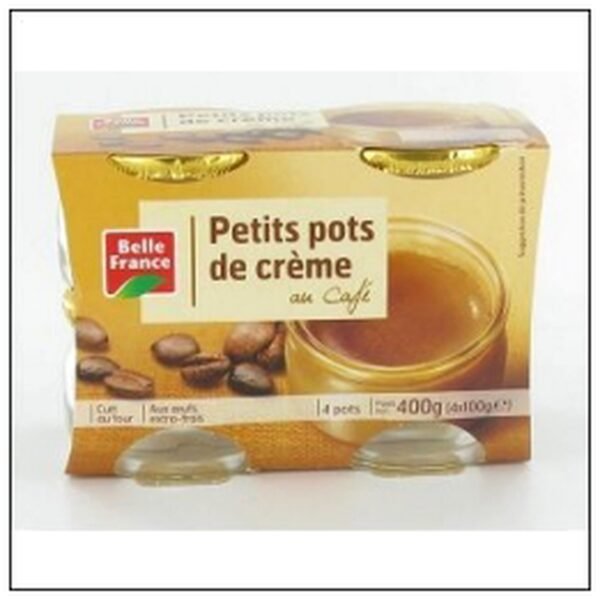 PETIT POT CREME SAVEUR CAFE 4X100G BELLE FRANCE