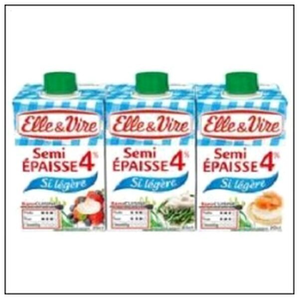 BRIK 3X20 CREME SEMI-EPAI EXTRA LEGERE 4% ELLE&VIRE