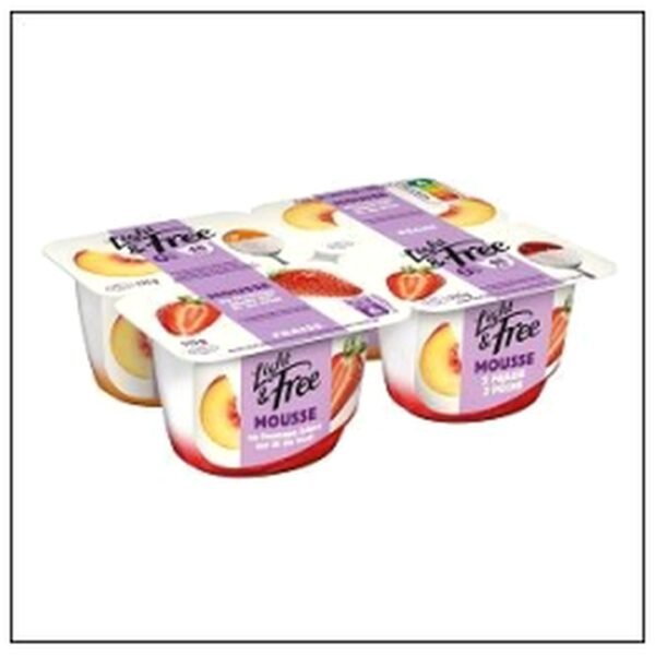 LIGHT&FREE MOUSSE FROMAGE BLANC /LIT PECHE FRAISE 4