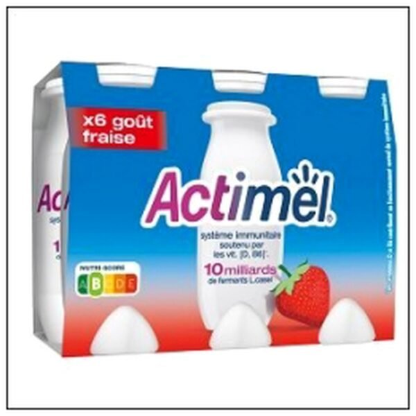 ACTIMEL AROMATISE FRAISE 6X100G DANONE