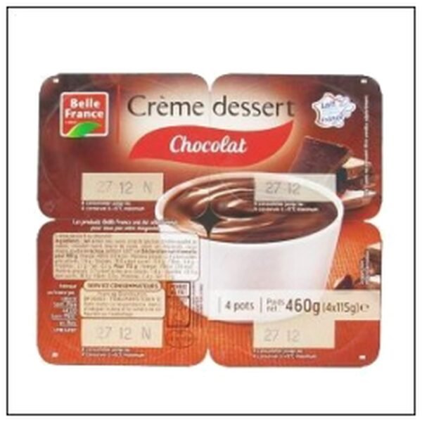 CREME DESSERT CHOCOLAT 4X115 BELLE FRANCE