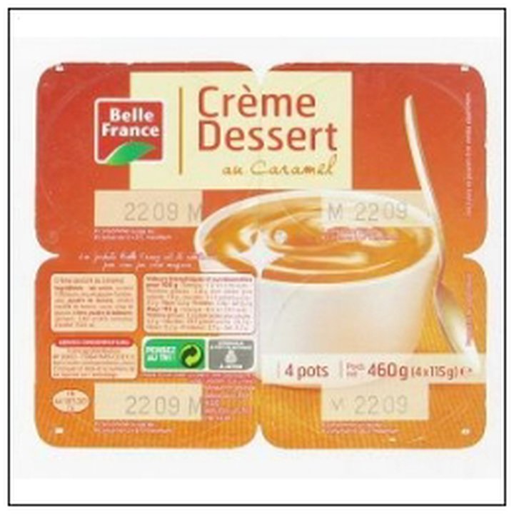 CAT-05368 CREME DESSERT AU CARAMEL 4X115 BELLE FRANCE - Image 1