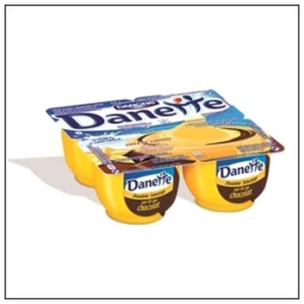 DANETTE VANILLE SUR LIT DE CHOCOLAT 4X125 DANONE