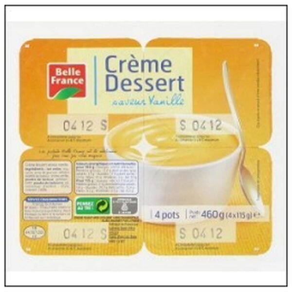 CREME DESSERT SAV.VANILLE 4X115 BELLE FRANCE
