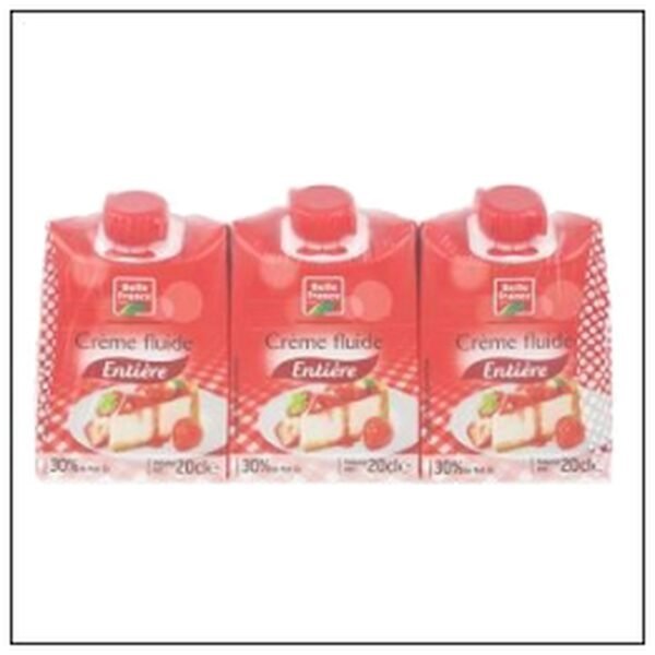BRICK 3X20 CREME ENTIERE 30% UHT B.VIS BEL.FRANCE