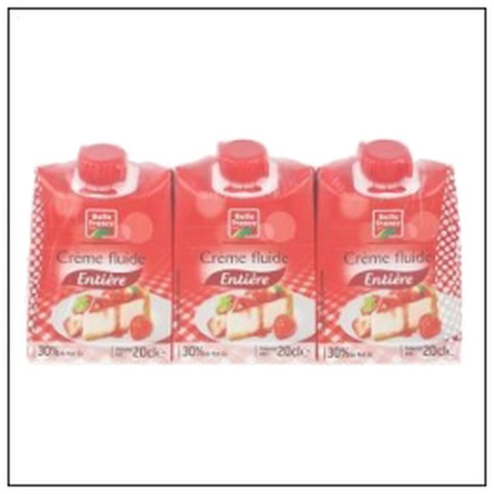 CAT-05390 BRICK 3X20 CREME ENTIERE 30% UHT B.VIS BEL.FRANCE - Image 1