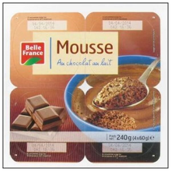 MOUSSE CHOCOLAT LAIT 4X60 G BELLE FRANCE