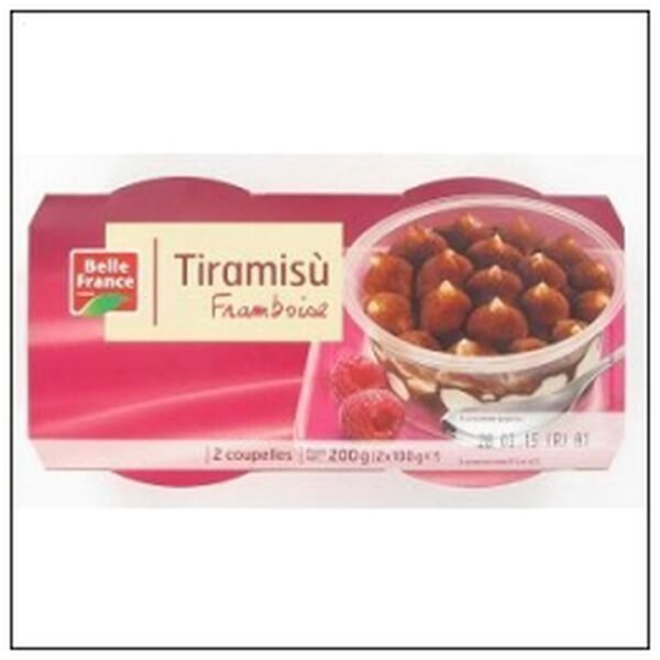 TIRAMISU FRAMBOISE 2X100G BELLE FRANCE