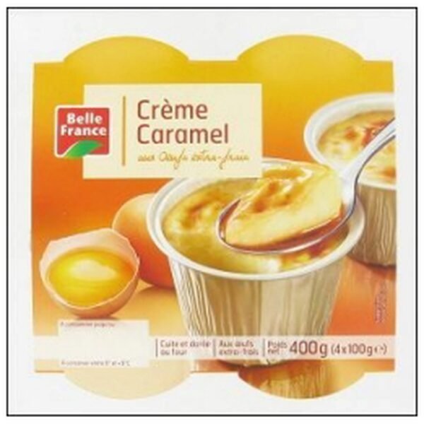 CREME CARAMEL OEUFS EXTRA FRAIS 4X100G BELLE FRANCE