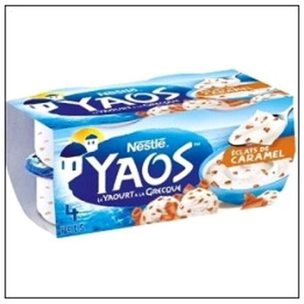 YAOURT GRECQUE YAOS ECLAT CARAMEL 4X120G NESTLE