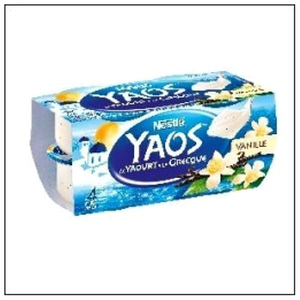 YAOS YAOURT A LA GRECQUE VANILLE 4 X 125G NESTLE