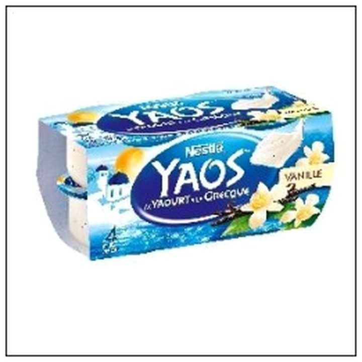 CAT-05454 YAOS YAOURT A LA GRECQUE VANILLE 4 X 125G NESTLE - Image 1