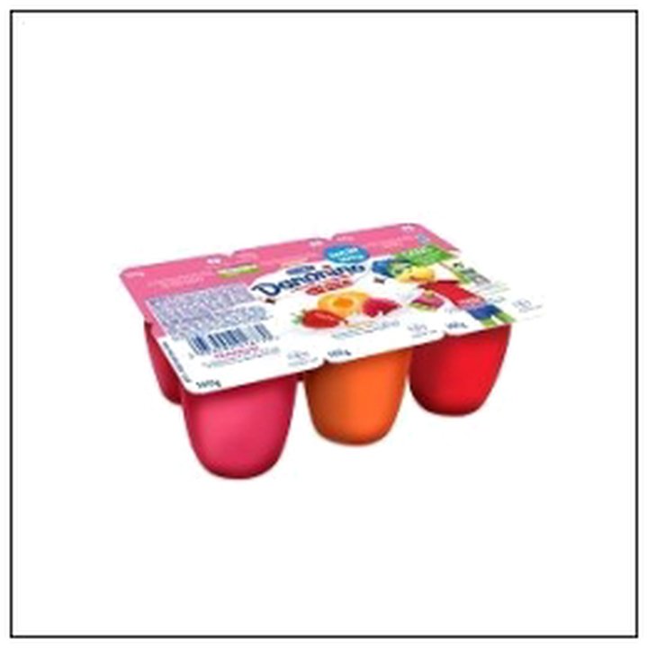 CAT-05470 DANONINO FRUITS 100 G X 6 FRAISE/FRAMBOISE/ABRICOT - Image 1