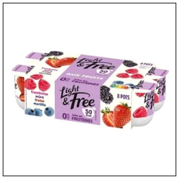LIGHT&FREE FRUITS ROUGES 8X125 DANONE