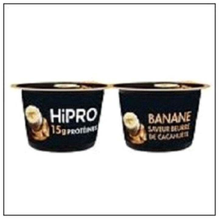 CAT-05498 HIPRO YAOURT 0% PROTEINE BANANE CACAHUETE 2X160G - Image 1