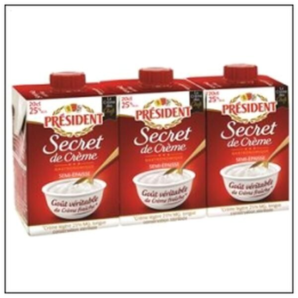 SECRET CREME 3X20CL 25% MG SEMI EPAISSE PRESIDENT
