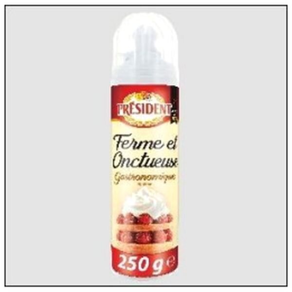 BOMBE CREME SOUS PRESSION 250G PRESIDENT