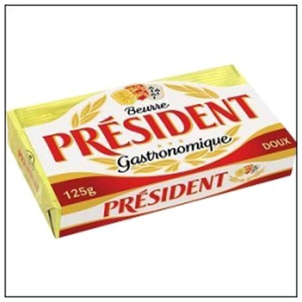PLAQUET.125G BEURRE DOUX PRESIDENT