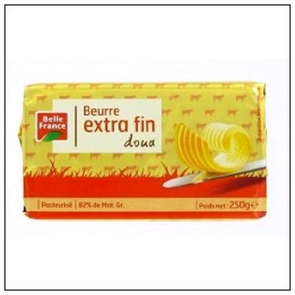PLAQ.250G BEURRE DOUX FIN BELLE FRANCE