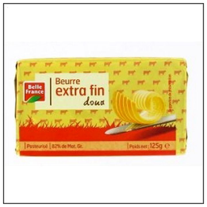 CAT-05525 PLAQUET.125G BEURRE DOUX FIN BELLE FRANCE - Image 1