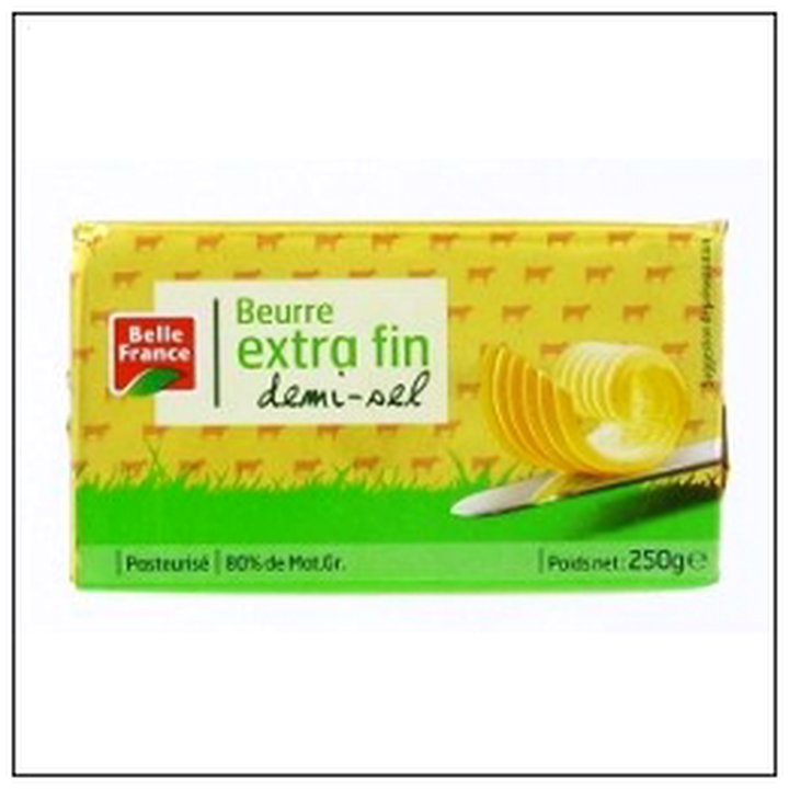 CAT-05526 PLAQ.250G BEURRE 1/2 SEL FIN BELLE FRANCE - Image 1