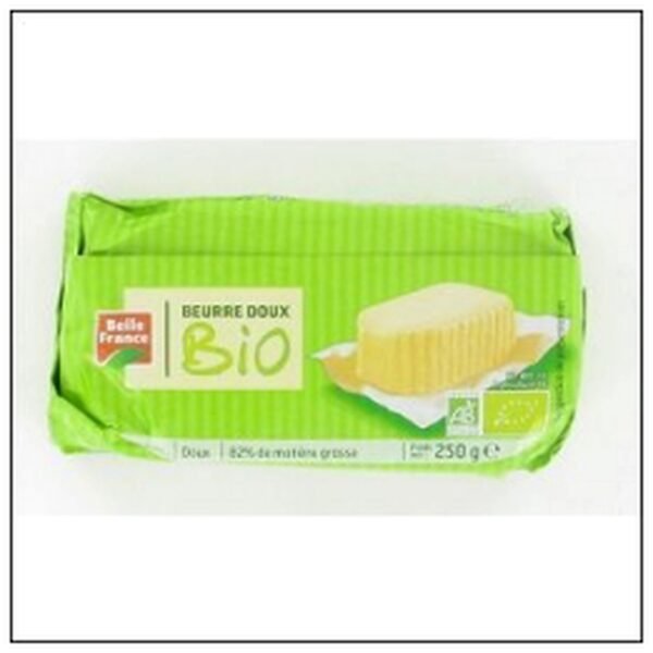 BEURRE DOUX BIO MOULE 250 G EMB.PAPIER BELLE FRANCE
