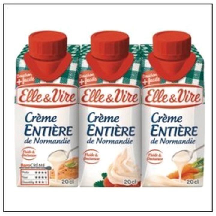CAT-05534 L.3 BRICK CREME ENTIERE 20CL UHT ELLE & VIRE - Image 1