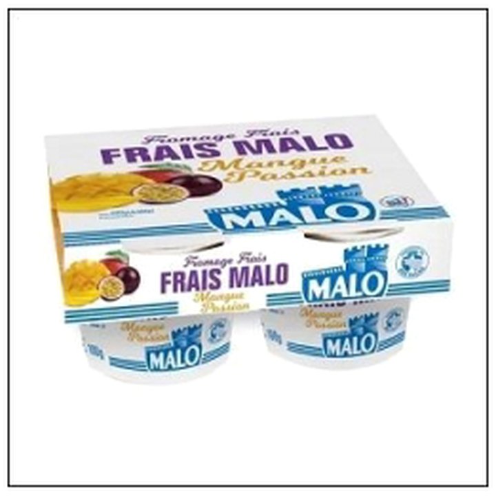 CAT-05594 FROMAGE FRAIS MANGUE PASS ION 40%MG 4X100G ST MALO - Image 1