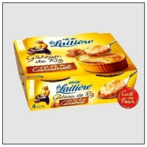 GATEAU RIZ AU CARAMEL 4X100G LA LAITIERE